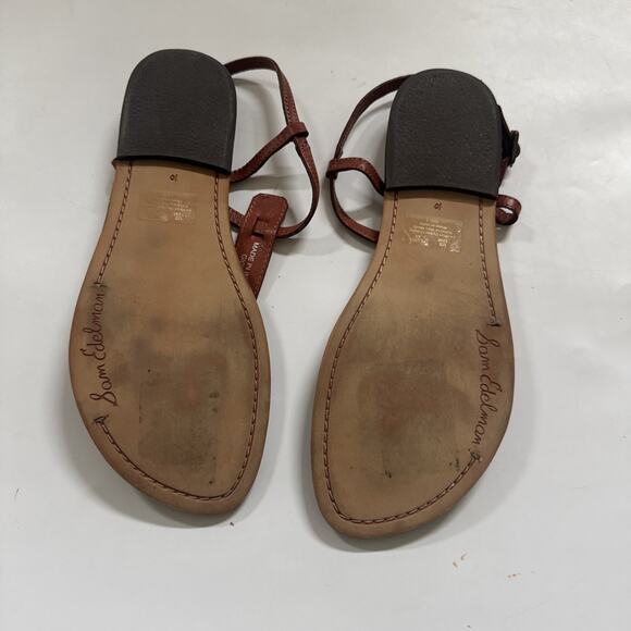 Sam Edelman Womens Gigi Sandal Size 10 Chevron African Thong Slingback Flat - Picture 5 of 7